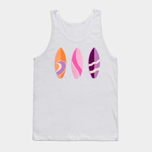 colorful surfboards- pink, orange and purple Tank Top